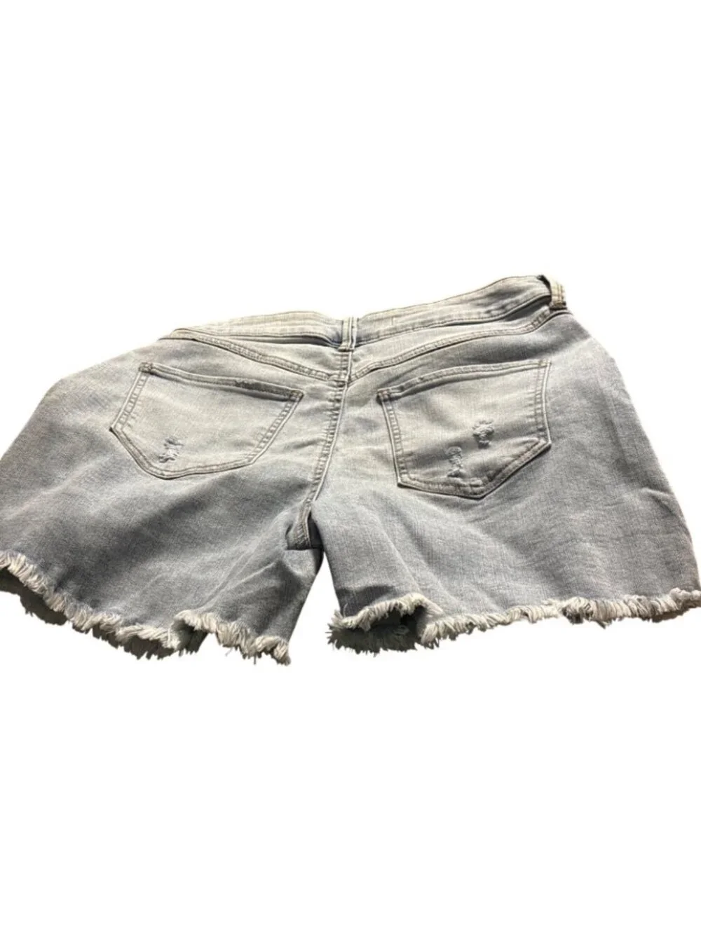 Rewash The Wedge Midi Sz 7/28 Super High Rise Denim Vtg Reunion Distress Shorts